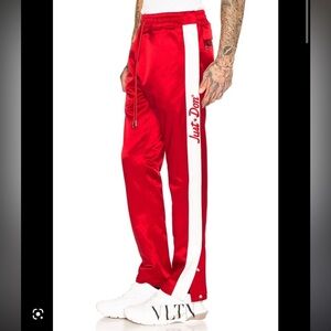 🔥SEND OFFERS🔥 JUST DON RED SATIN Tearaway Pants​​